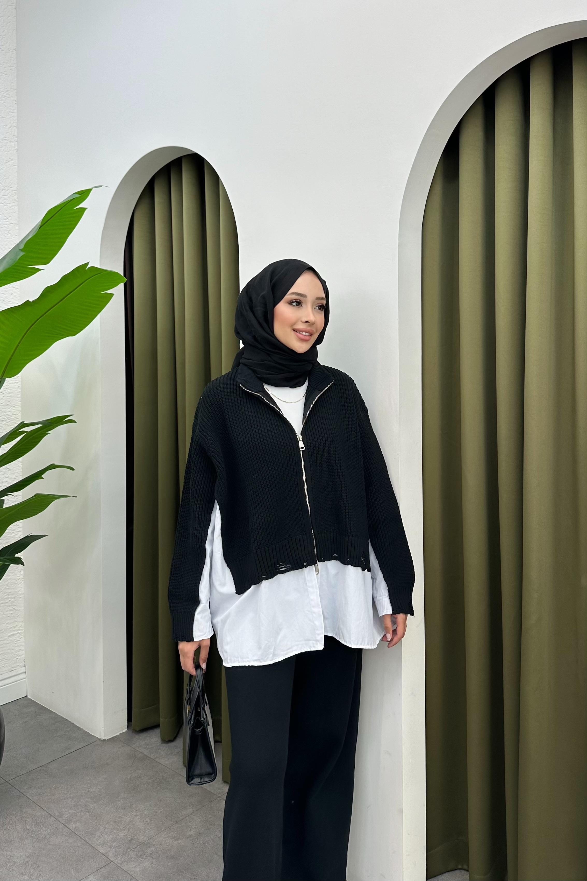 Mire Garnili Triko Takım - SİYAH