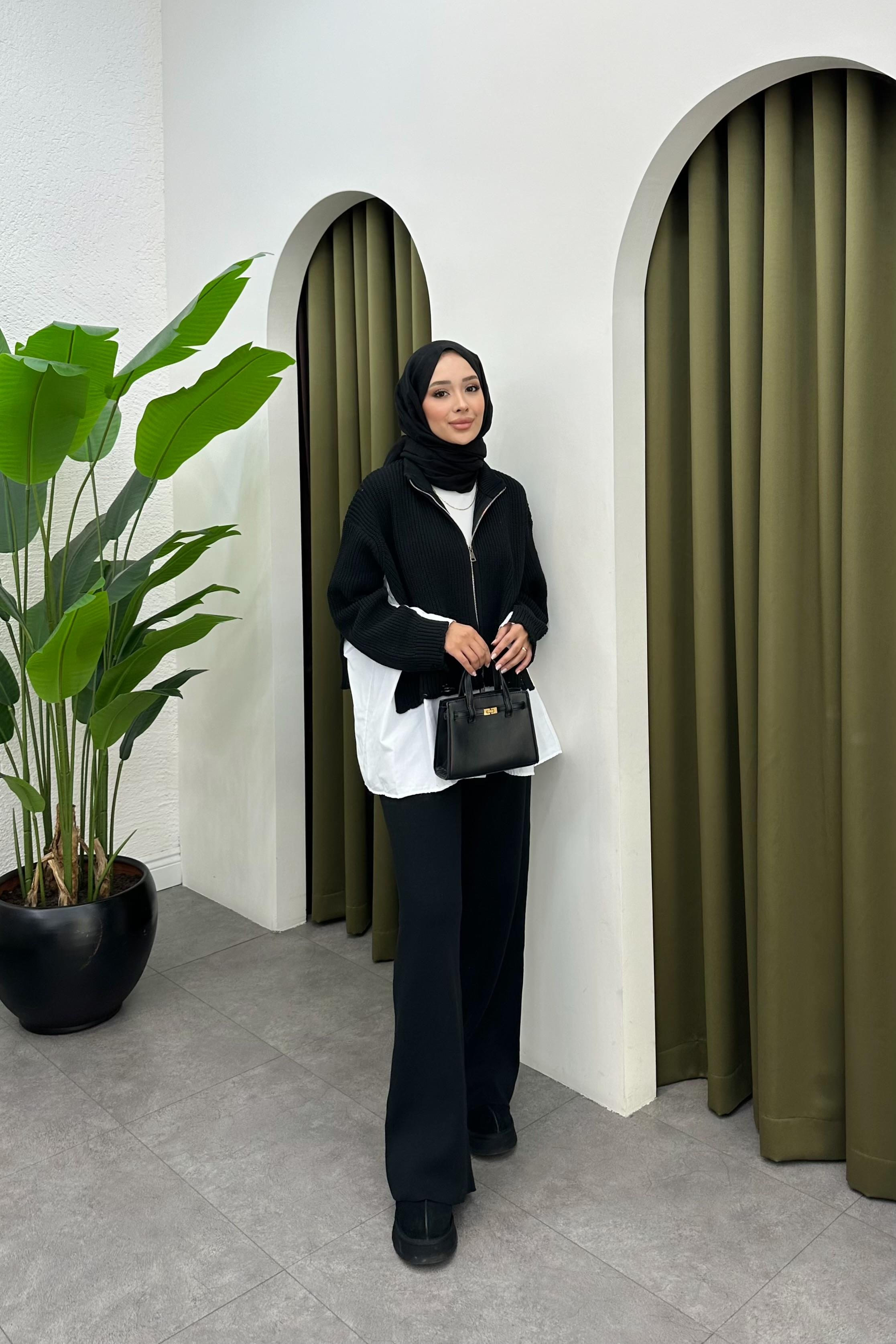 Mire Garnili Triko Takım - SİYAH