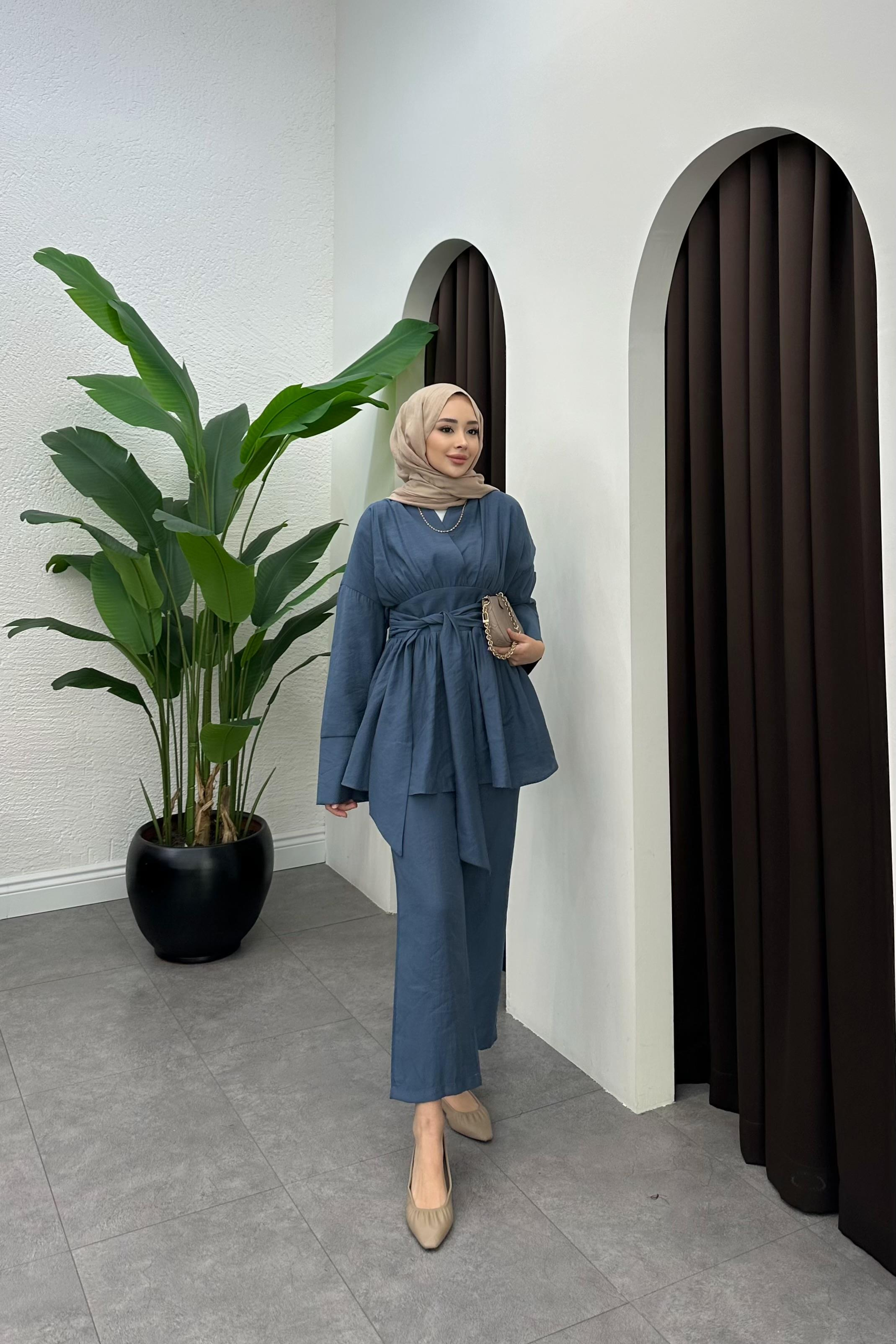 Semila Bağlama Detaylı Takım - İNDİGO