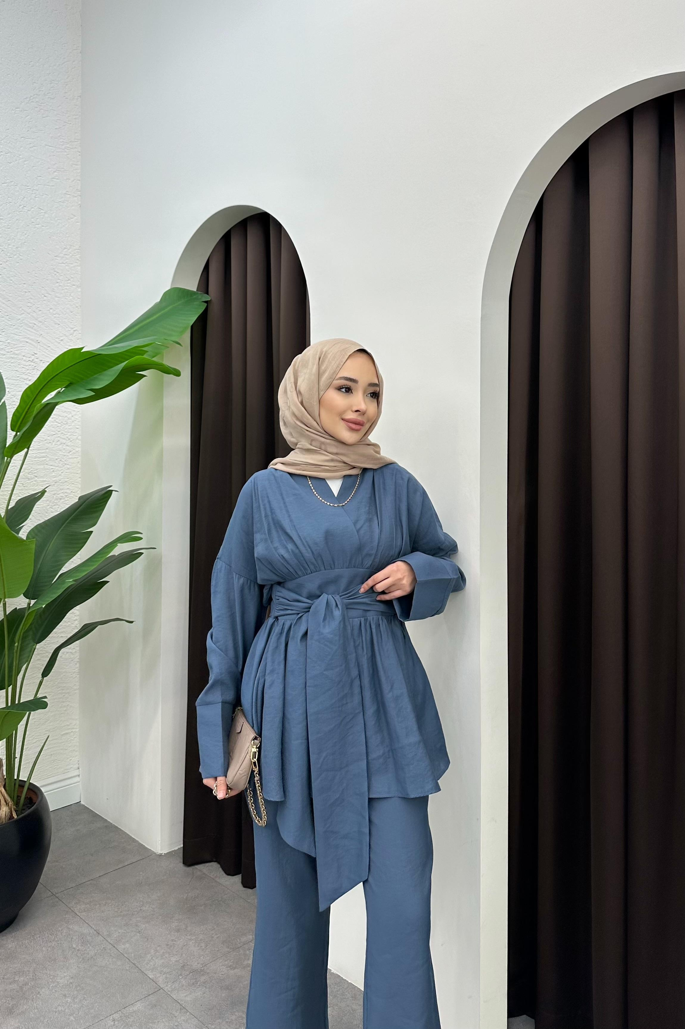 Semila Bağlama Detaylı Takım - İNDİGO