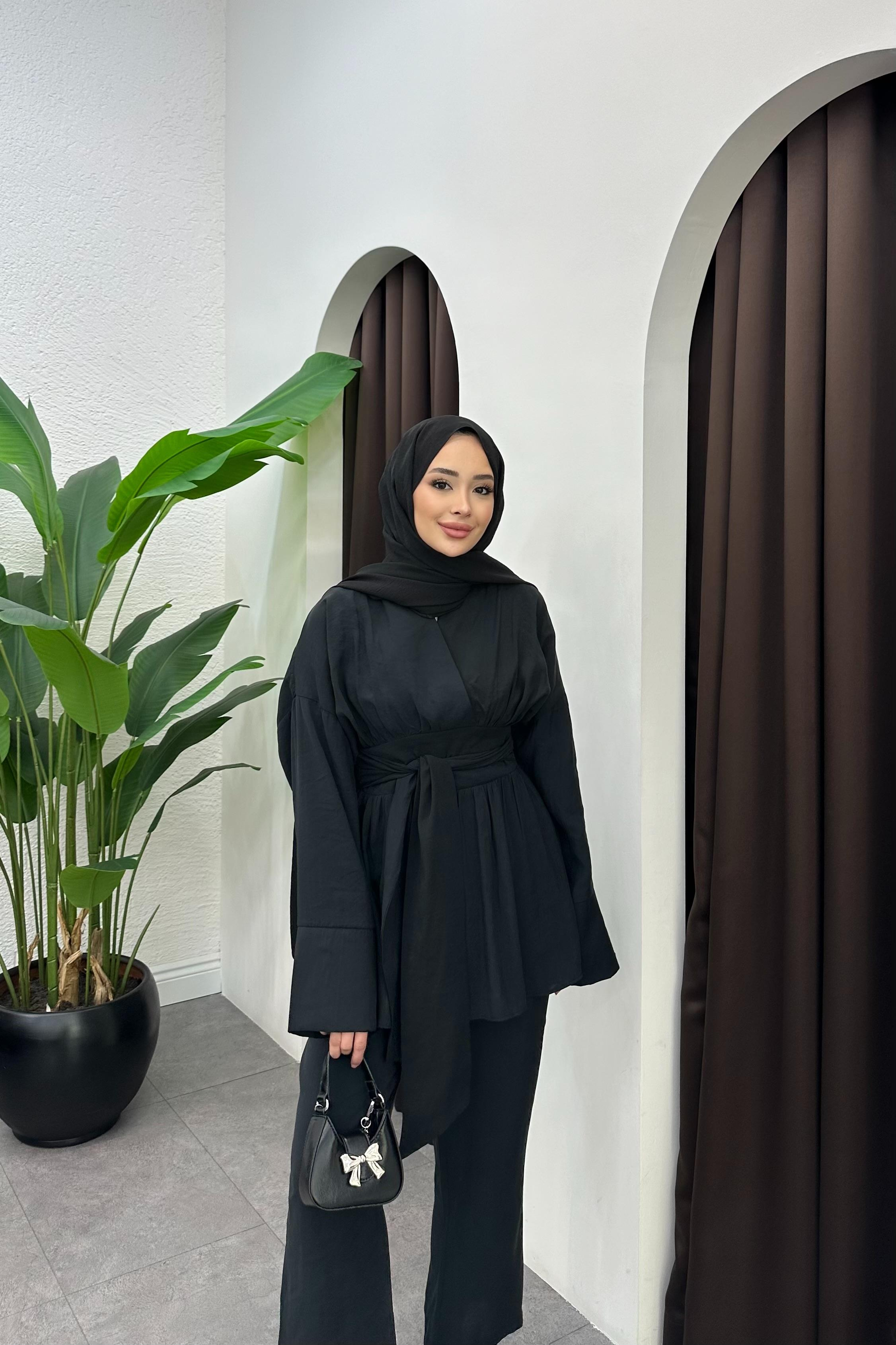 Semila Bağlama Detaylı Takım - SİYAH