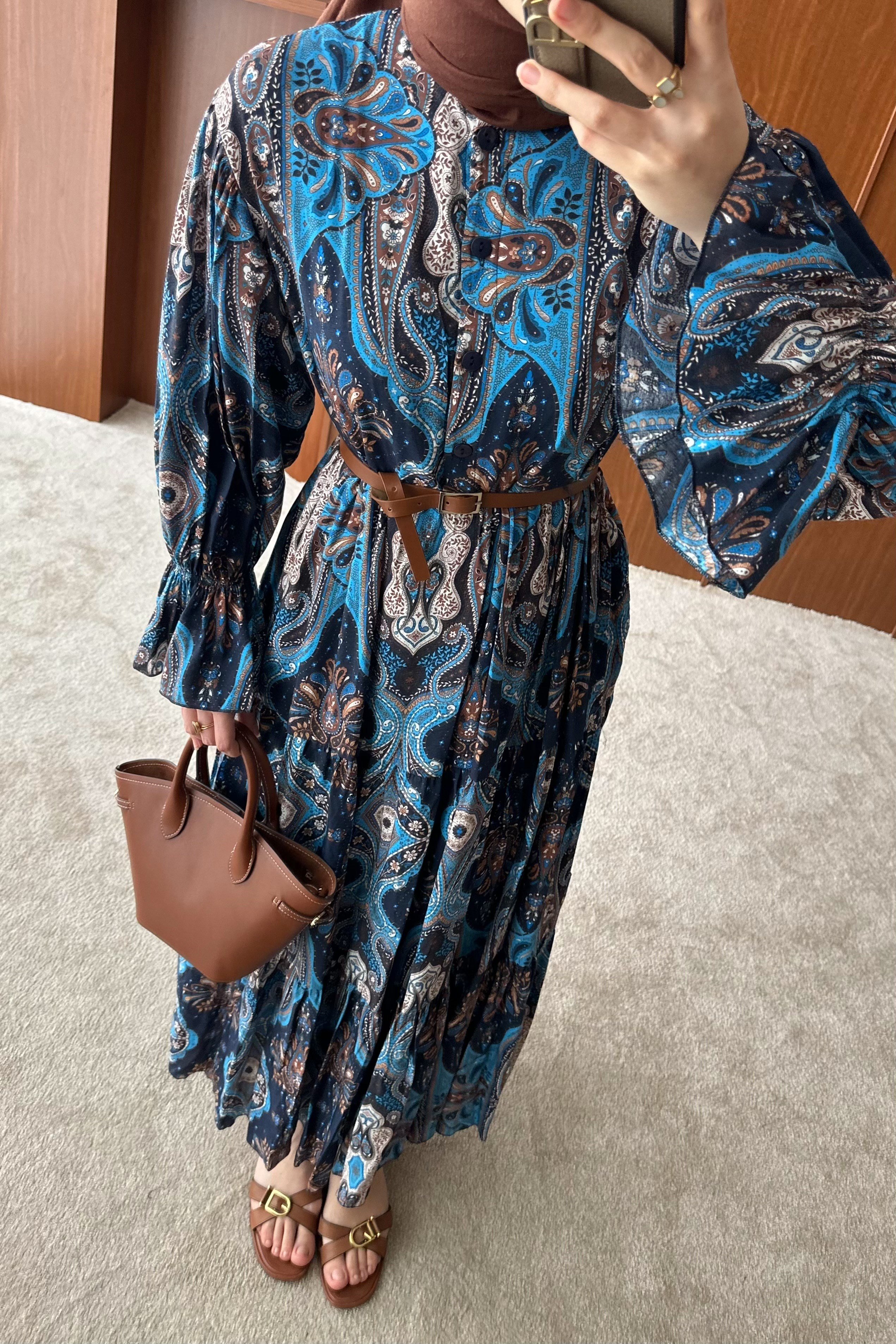 Vera Desenli Elbise - SAKS