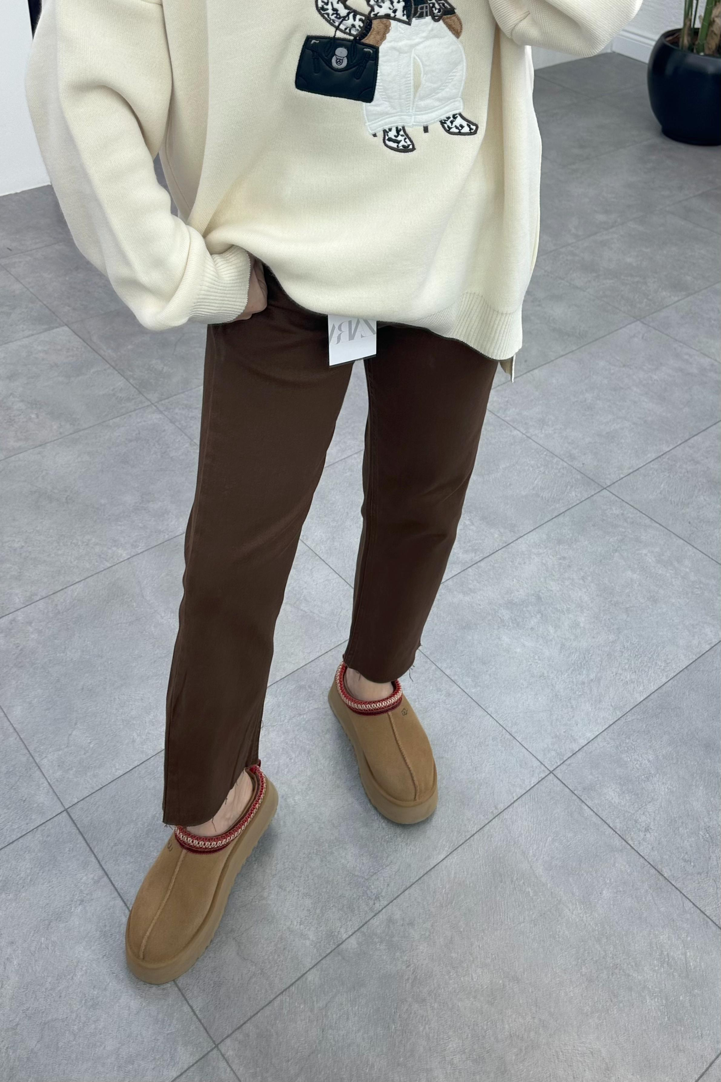 Zra Muadil Boy Fit Pantolon - KAHVE