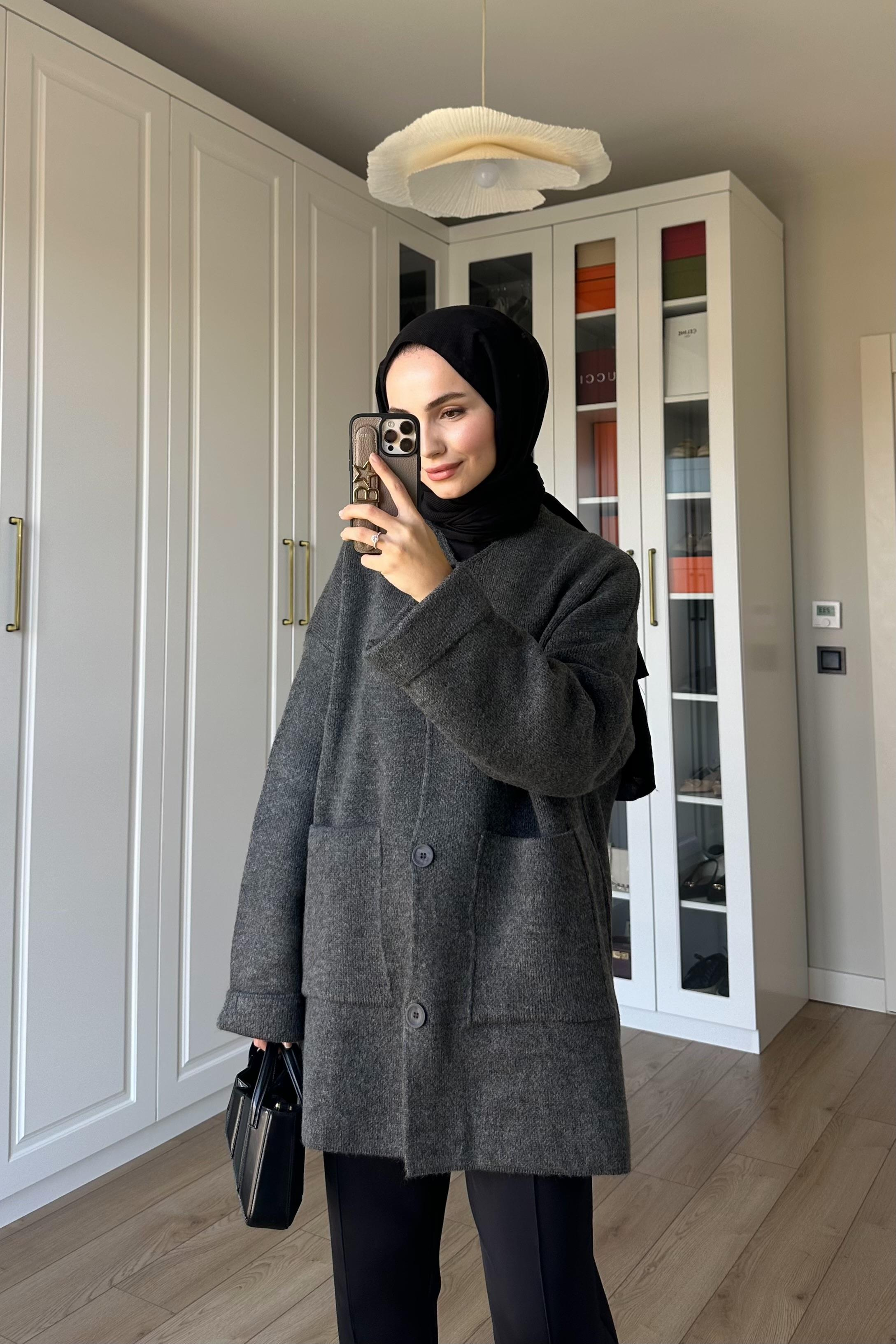 Zra Muadil Hırka - ANTRASİT