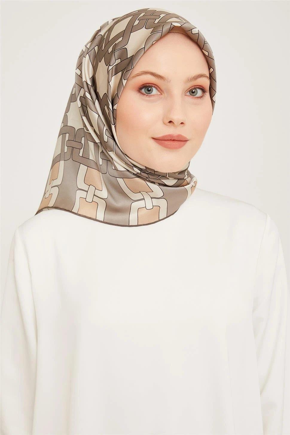 Armine İpek Eşarp 2024 Kış - 9007-40 Twill