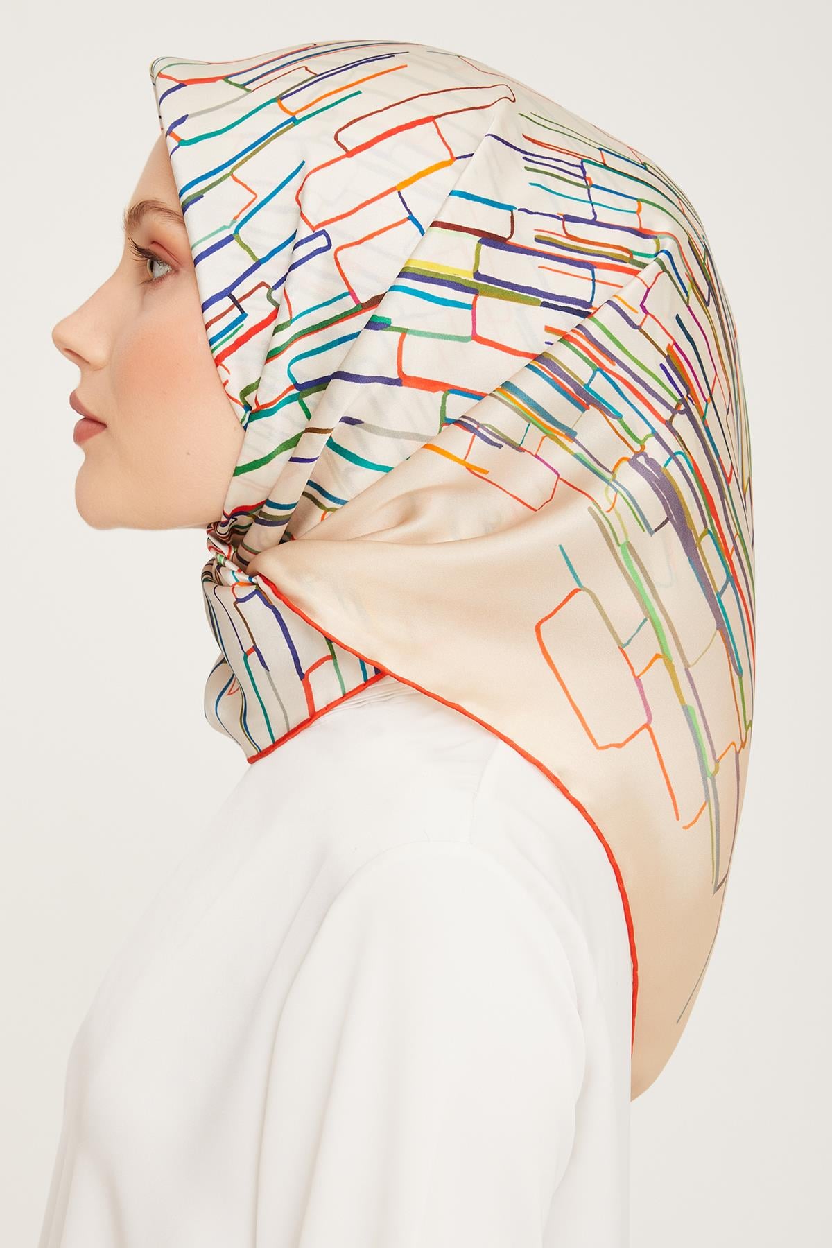 Armine İpek Eşarp 2024 Kış - 9027-32 Twill