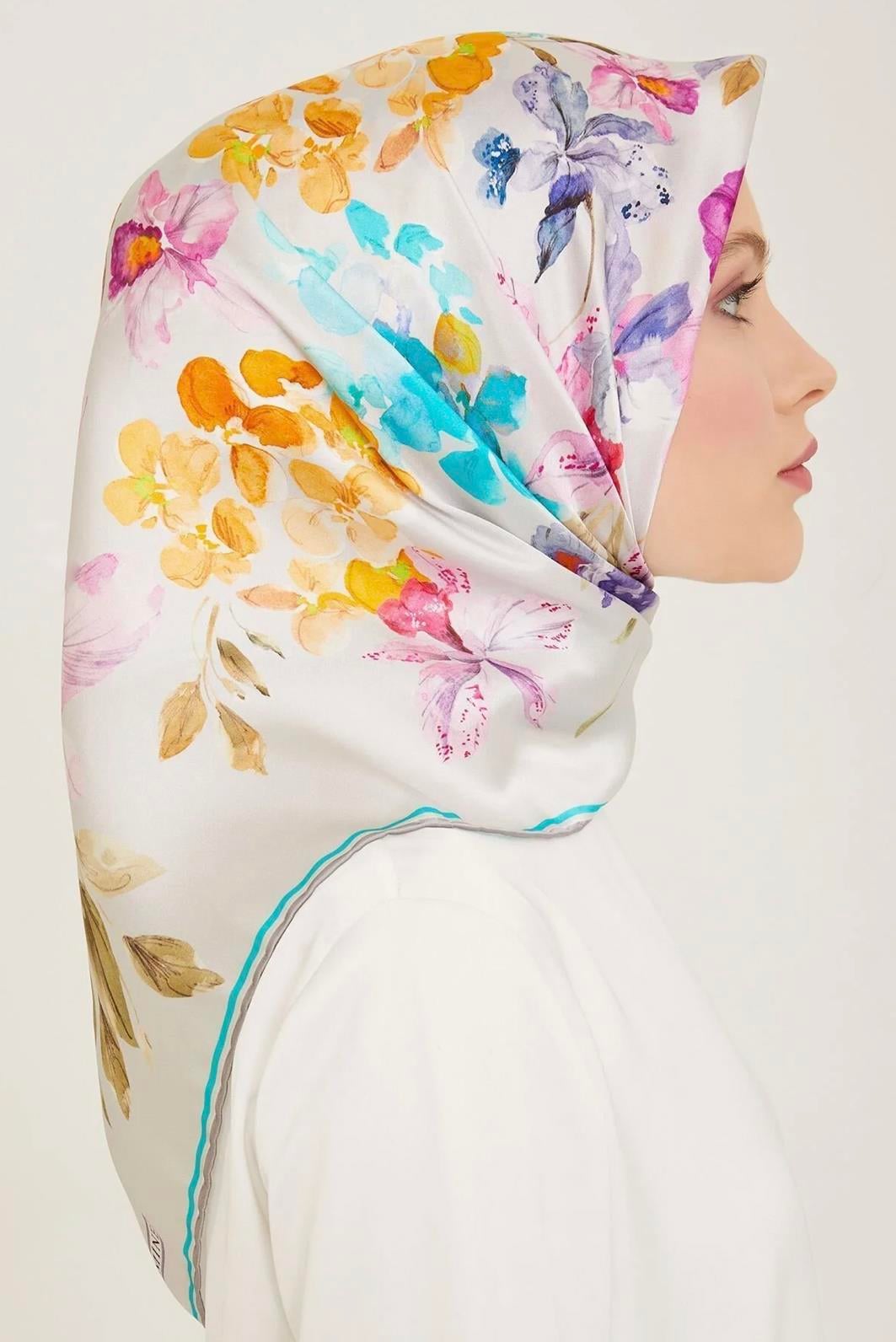 Armine İpek Eşarp 2024 Yaz - 9127-31 Gri Twill
