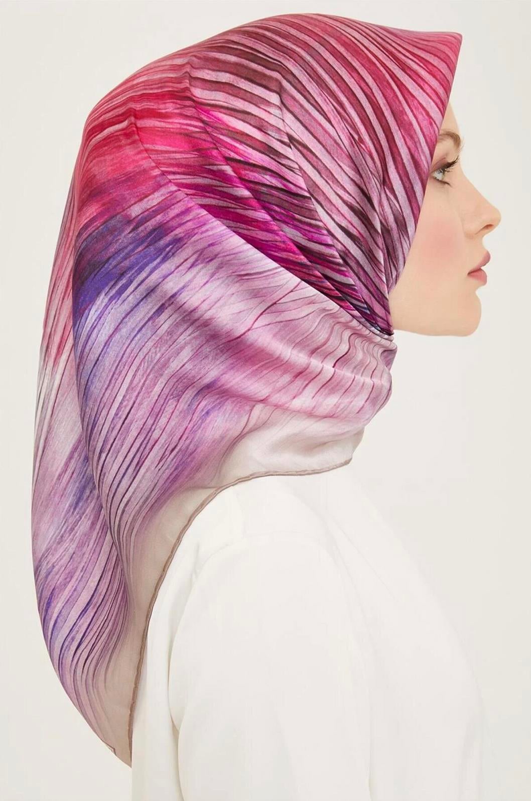 Armine İpek Eşarp 2024 Yaz - 9143-34 Mor Lila Twill