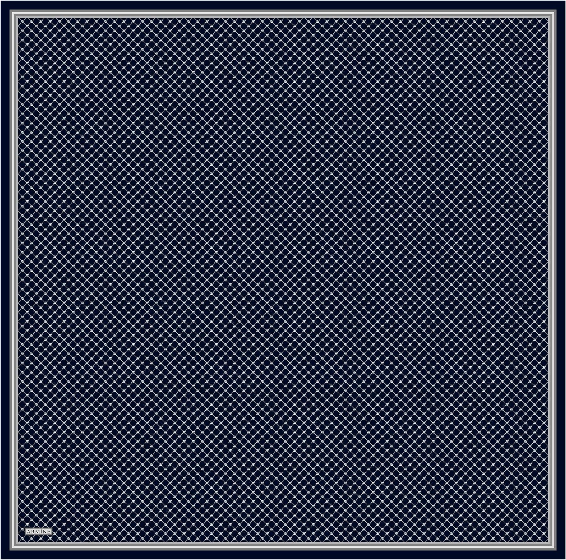 Armine İpek Eşarp 2025 Yaz - 9345-11 Lacivert Twill