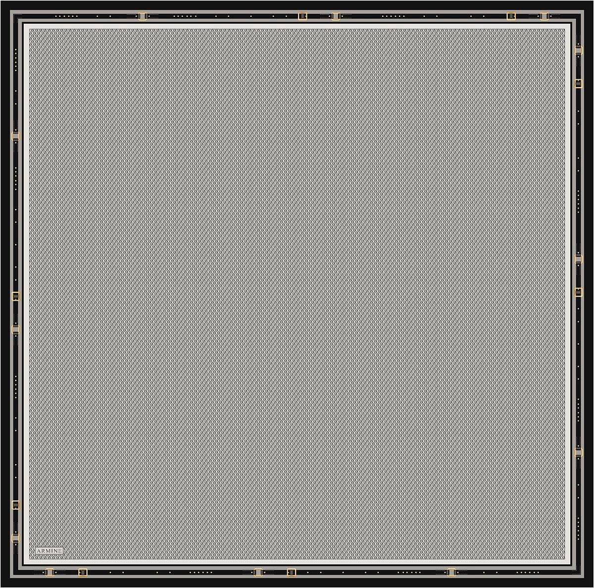 Armine İpek Eşarp 2026 Kış - 9401-83 Açık Gri Siyah Twill