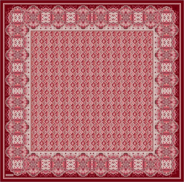 Armine İpek Eşarp 2026 Yaz - 9518-31 Kırmızı Twill