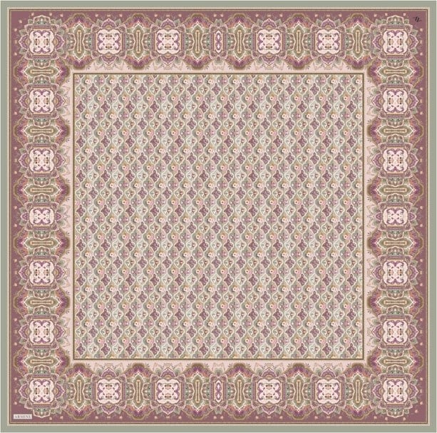 Armine İpek Eşarp 2026 Yaz - 9518-32 Gül Kurusu Twill