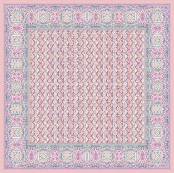 Armine İpek Eşarp 2026 Yaz - 9518-84 Lila Twill