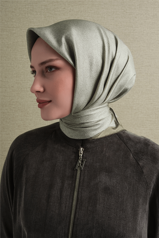 Armine İpek Eşarp 2027 Kış - 9601-32 Açık Yeşil Twill