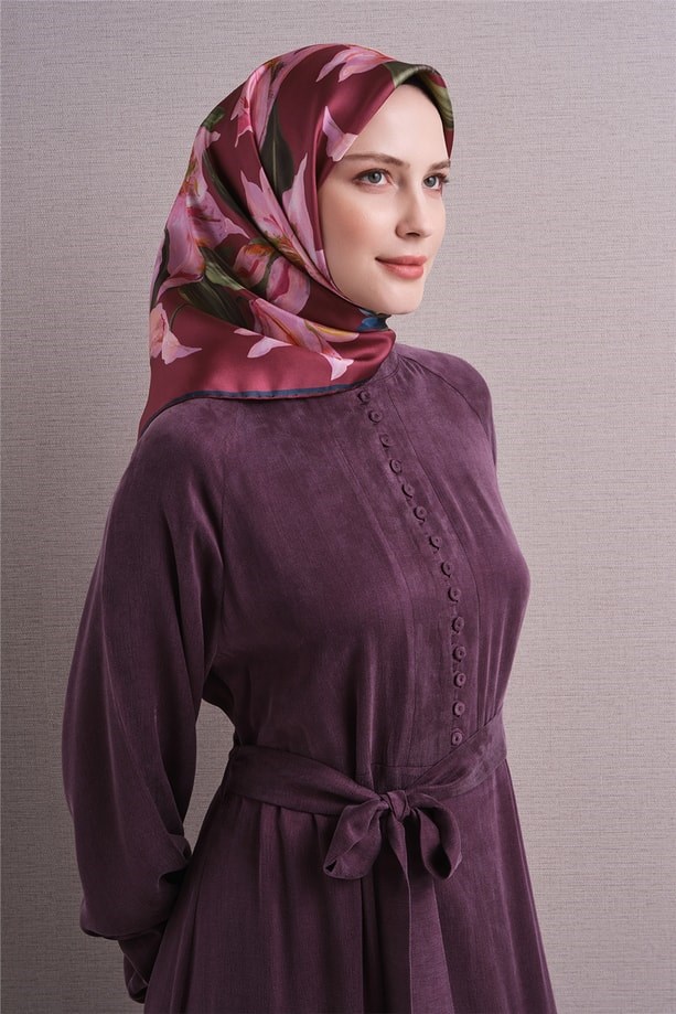 Armine İpek Eşarp 2027 Kış - 9620-01 Gül Kurusu Twill