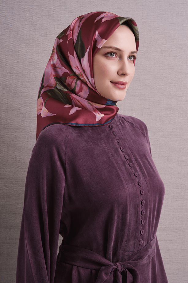 Armine İpek Eşarp 2027 Kış - 9620-01 Gül Kurusu Twill