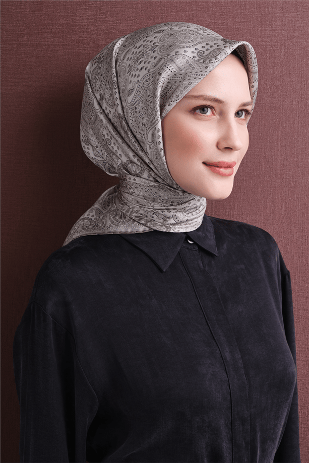 Armine İpek Eşarp 2027 Kış - 9631-85 Krem Sura