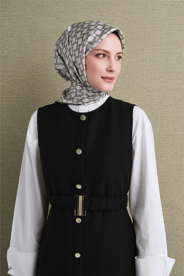 Armine İpek Eşarp 2027 Kış - 9636-01 Ekru Twill