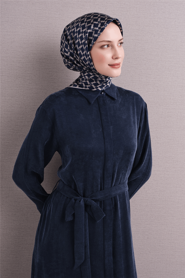 Armine İpek Eşarp 2027 Kış - 9636-57 Lacivert Twill