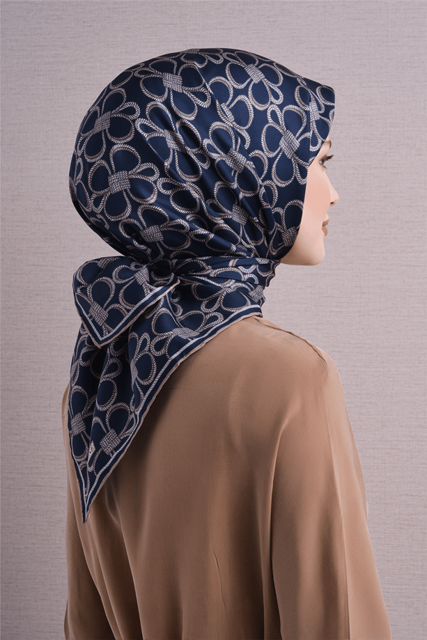 Armine İpek Eşarp 2027 Kış - 9638-03 Lacivert Twill