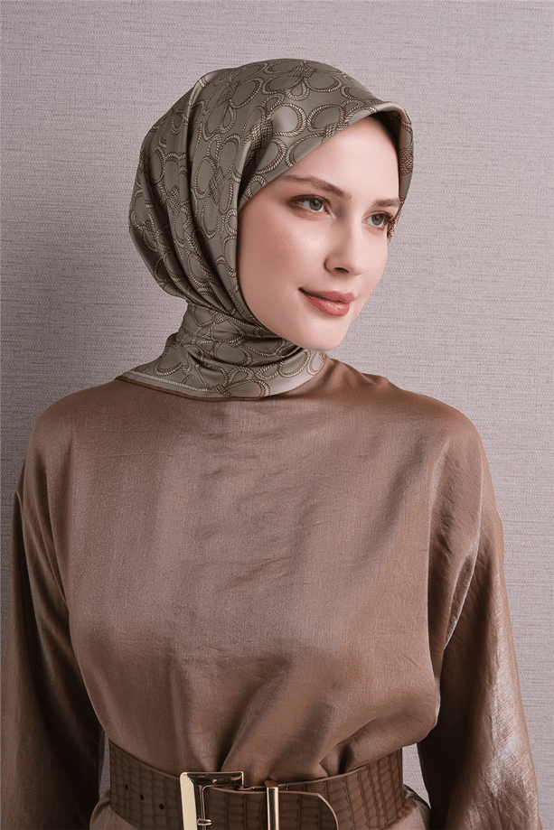 Armine İpek Eşarp 2027 Kış - 9638-04 Açık Bej Twill
