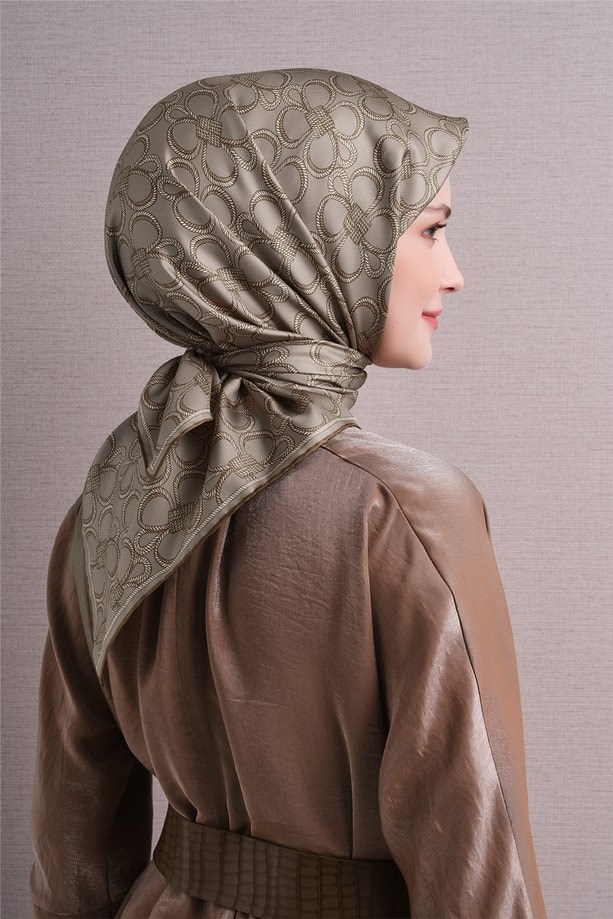 Armine İpek Eşarp 2027 Kış - 9638-04 Açık Bej Twill
