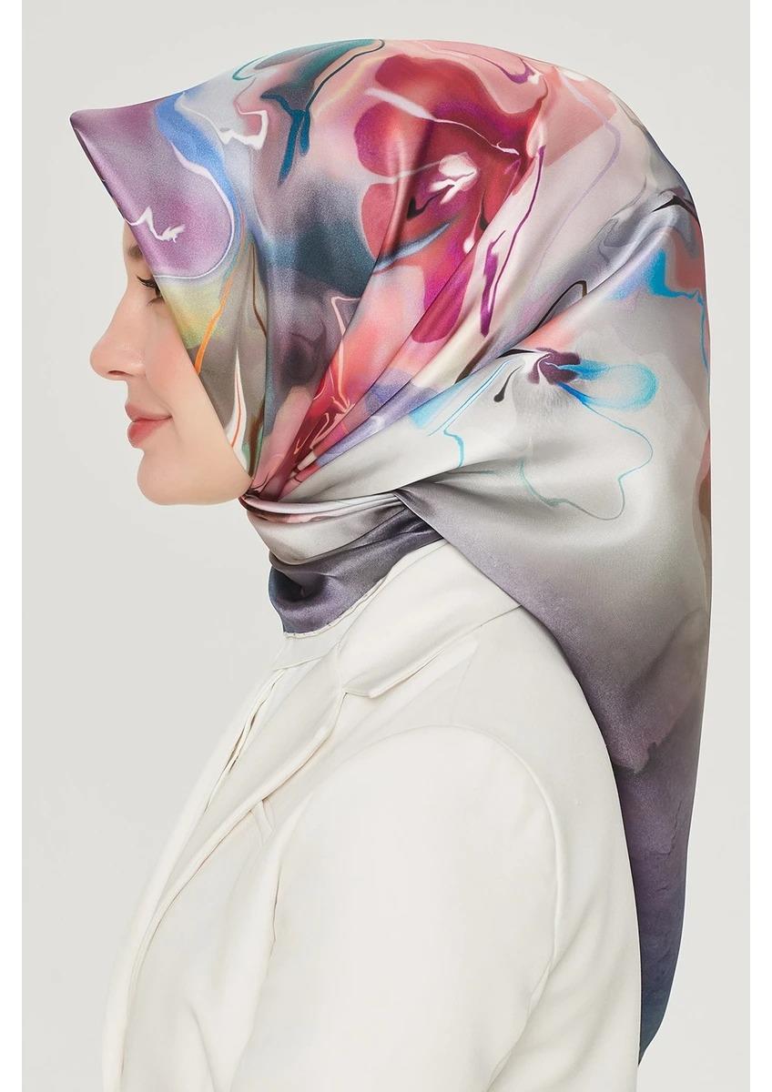 Armine İpek Eşarp Nostalji - 8527-01 Mor Twill