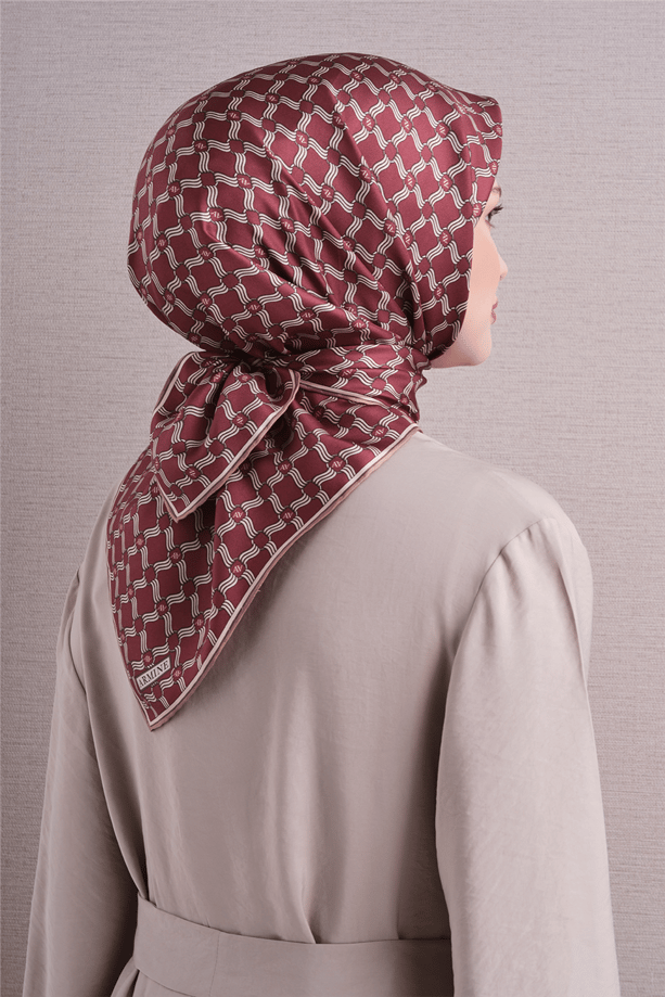 Armine İpek Eşarp Nostalji - 9636-86 Koyu Gül Kurusu Twill