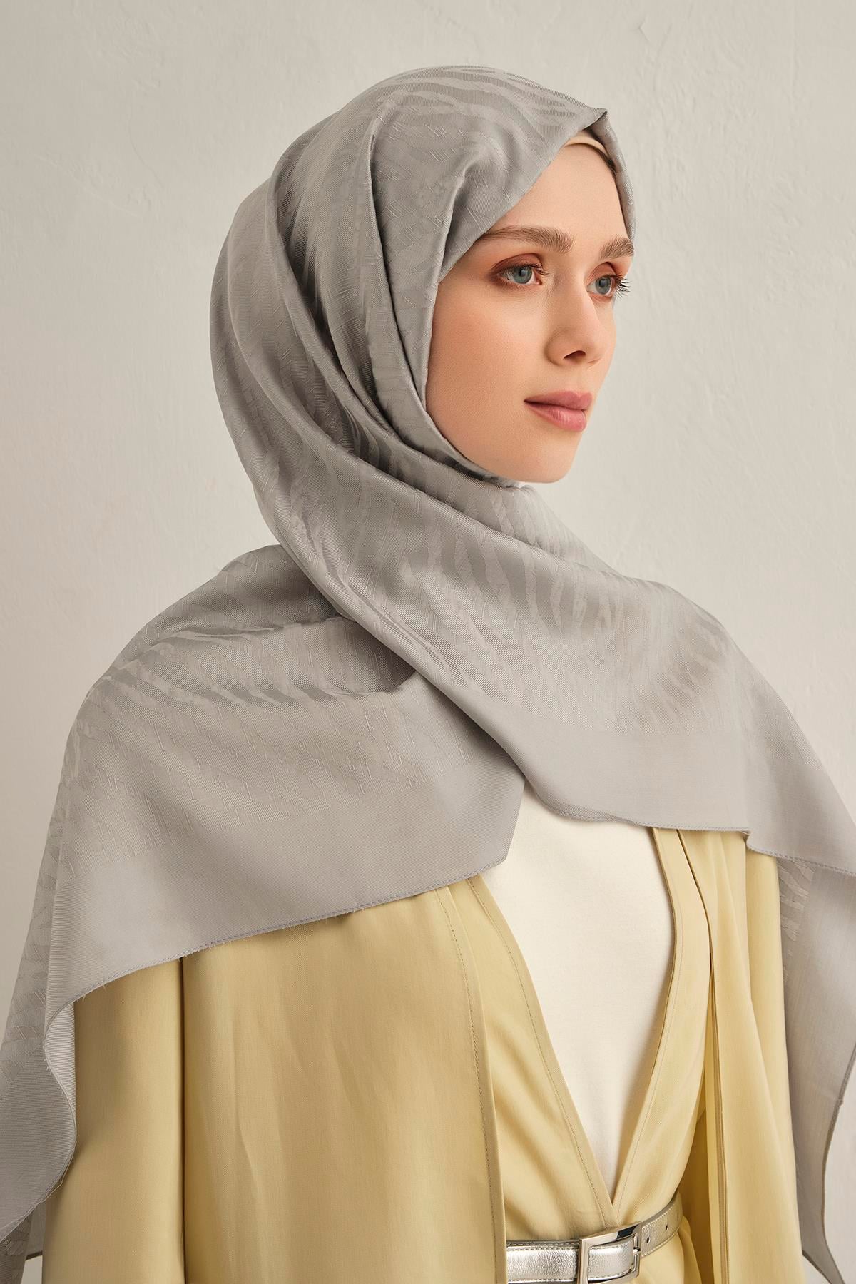Armine Pamora Zebra Desen Şal - 1 - Gri 20
