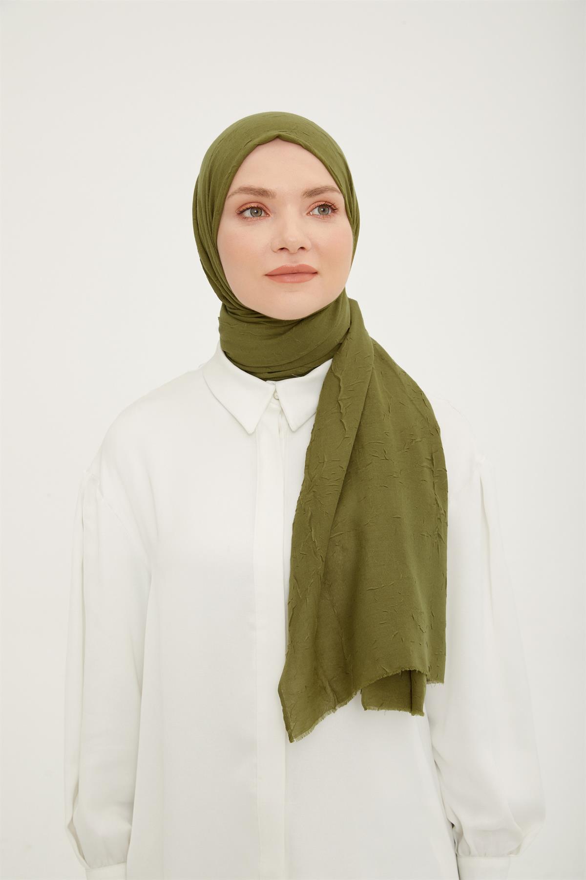 Armine Trend Bambu Şal - Haki 35