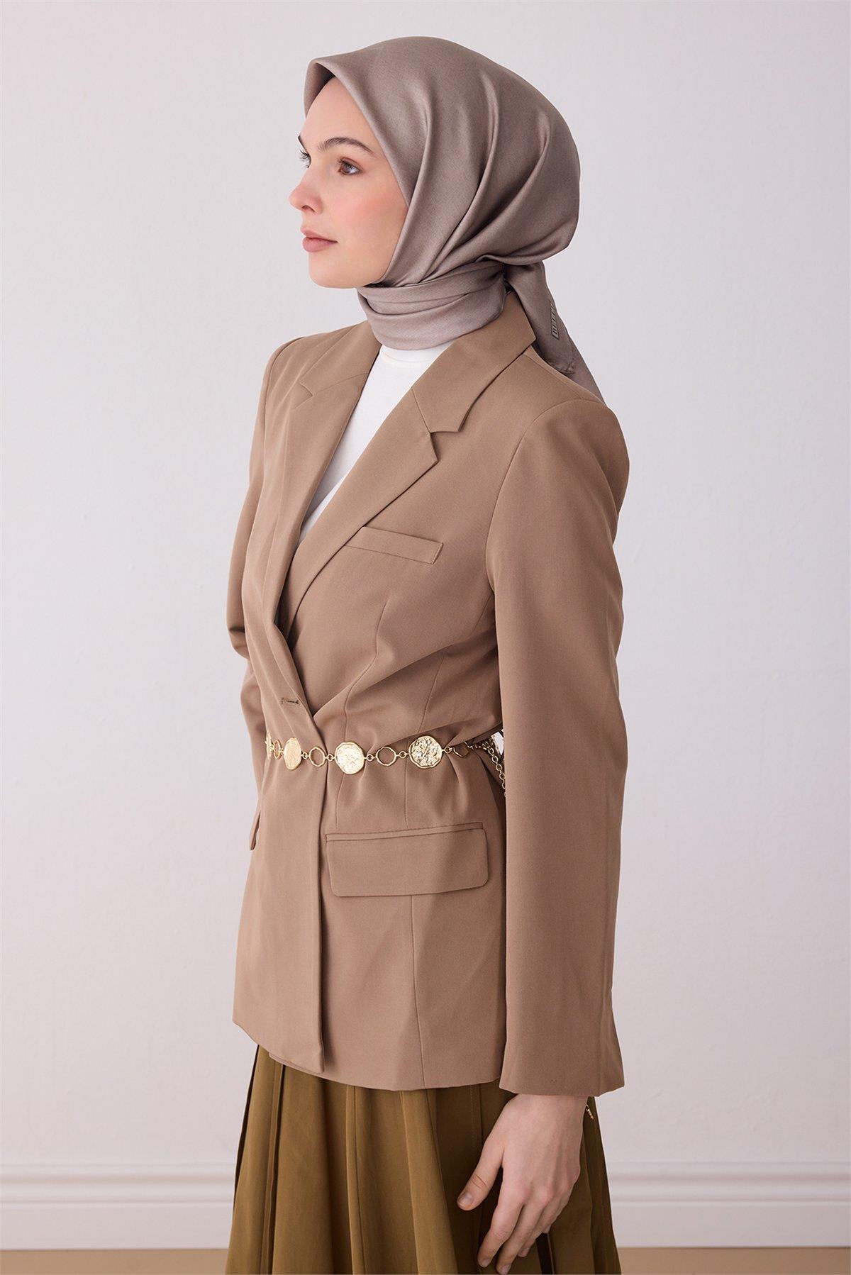 Belli İpek Eşarp - 4305-07 Vizon Twill