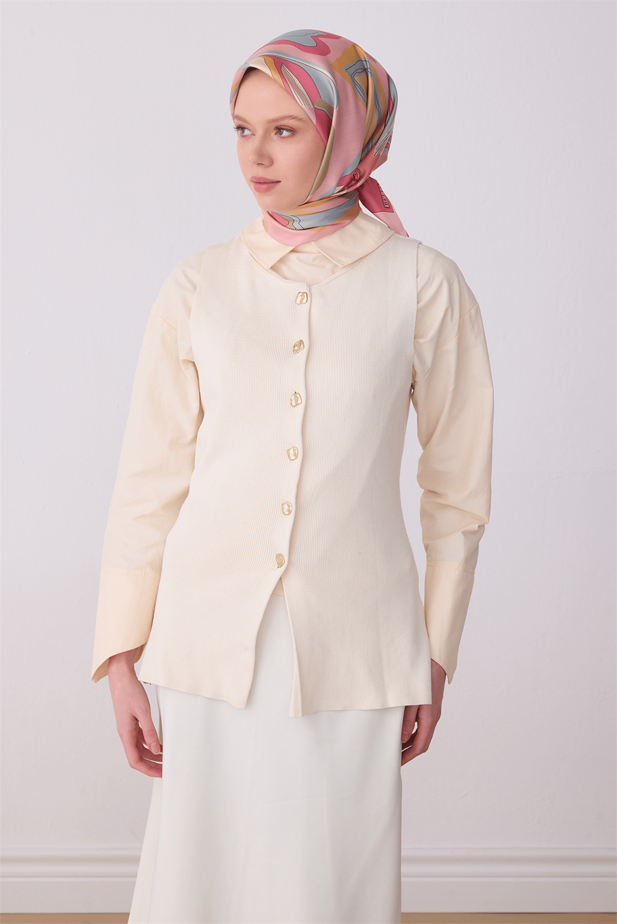 Belli İpek Eşarp - 4318-02 Pembe Twill