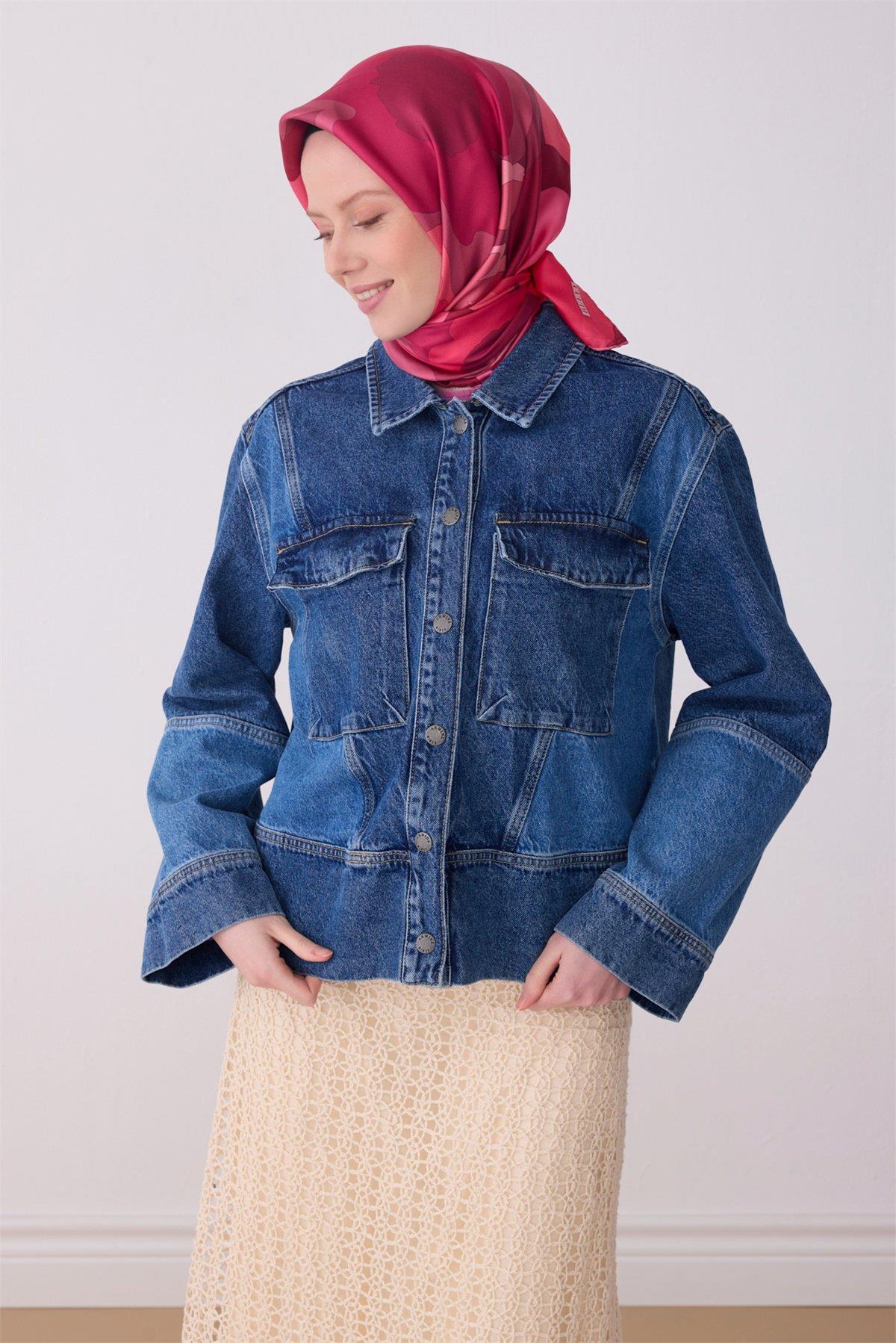 Belli Twill İpek Eşarp - 4306-30 Pembe