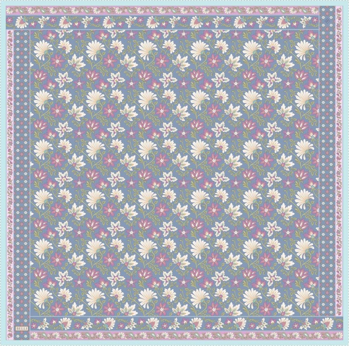 Belli Twill İpek Eşarp - 4314-32 İndigo