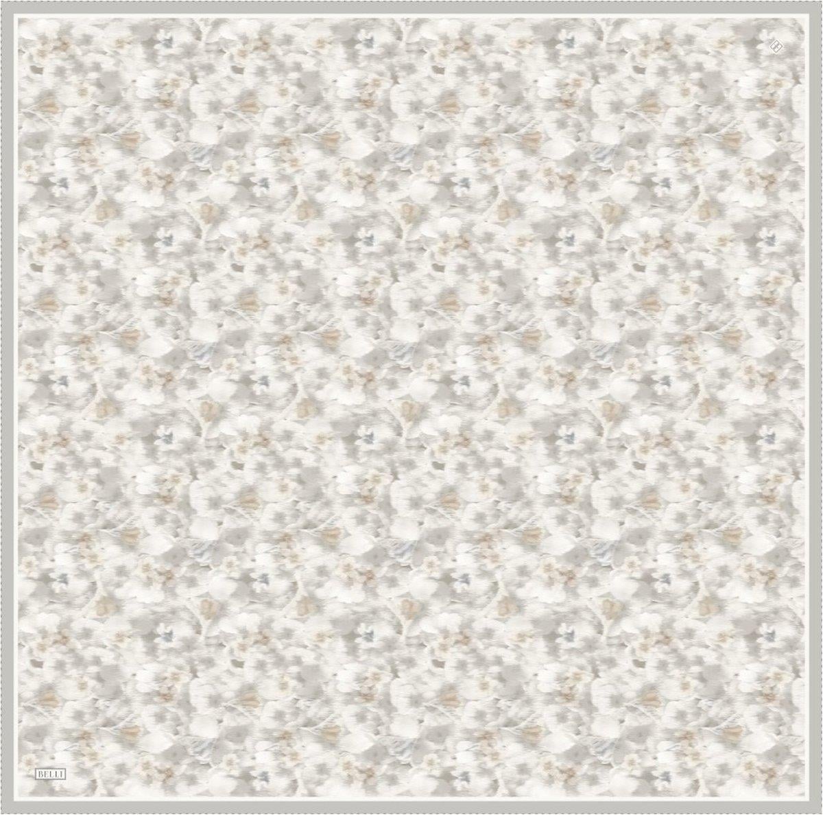 Belli Twill İpek Eşarp - 4319-83 Bej