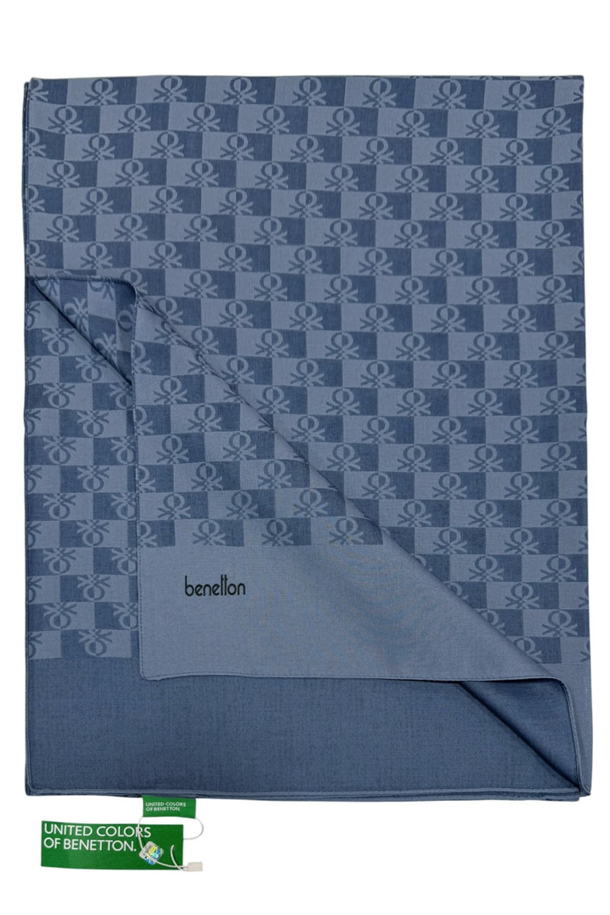 Benetton Elegante Şal - Tre - İndigo