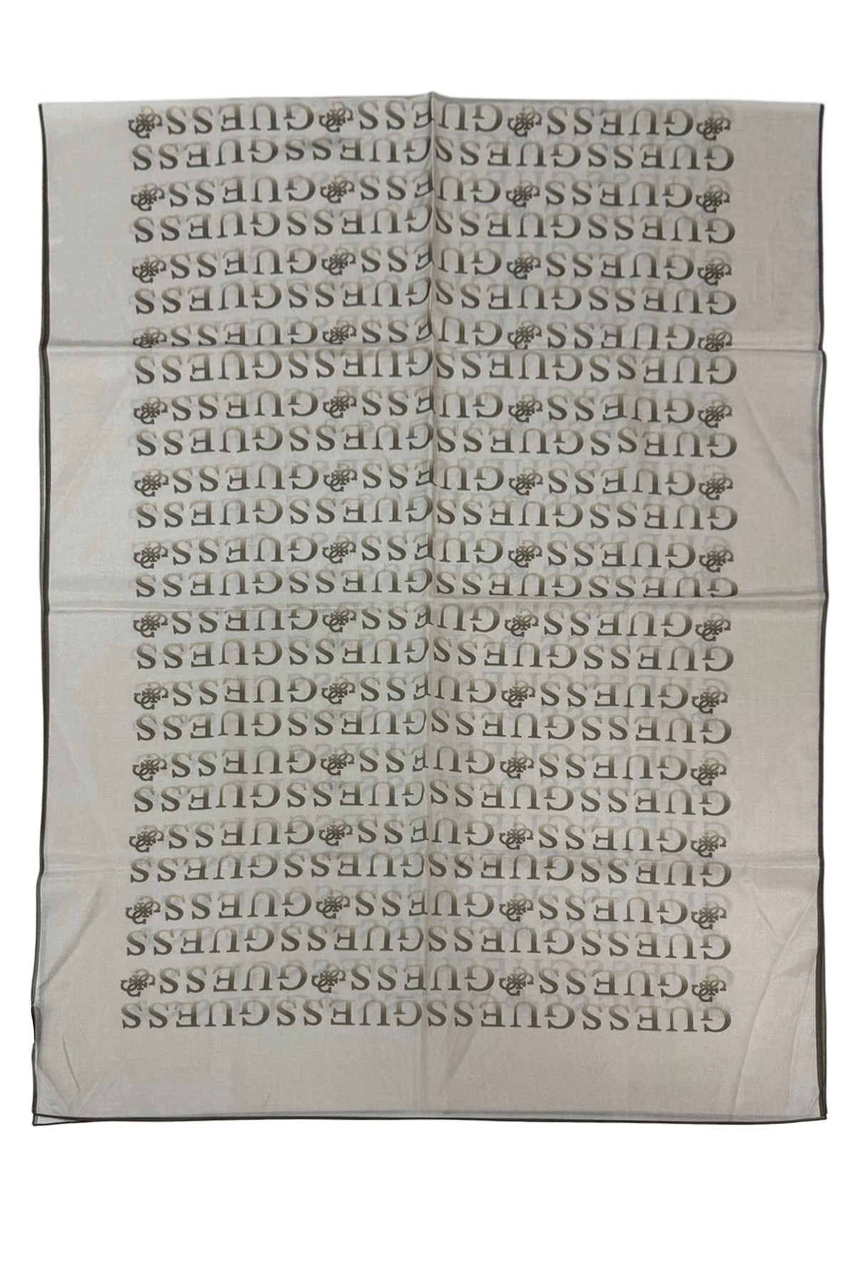 Guess Pamuk İpek Monogram Şal - 5746 - Açık Vizon