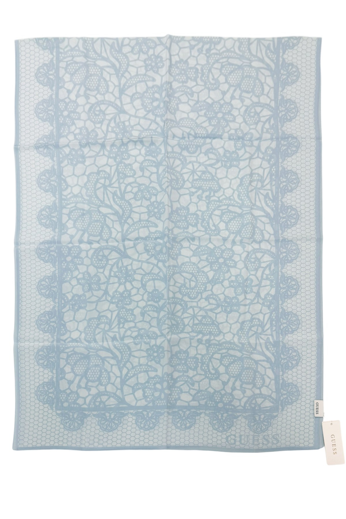 Guess Pamuk İpek Monogram Şal - 5748 - Bebe Mavi