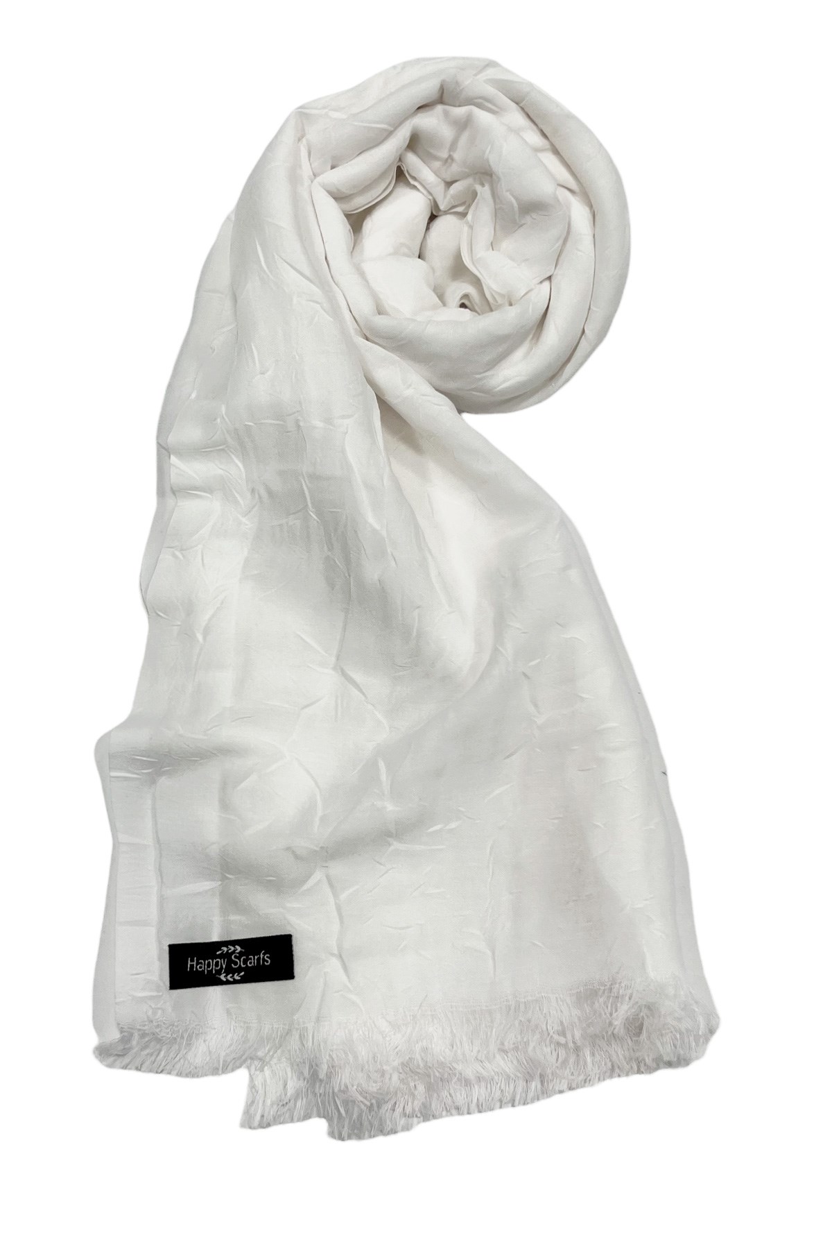 Happy Scarfs Bambu Şal - Beyaz