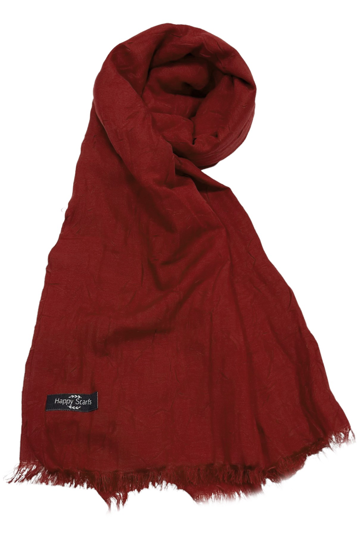 Happy Scarfs Bambu Şal - Mat Bordo
