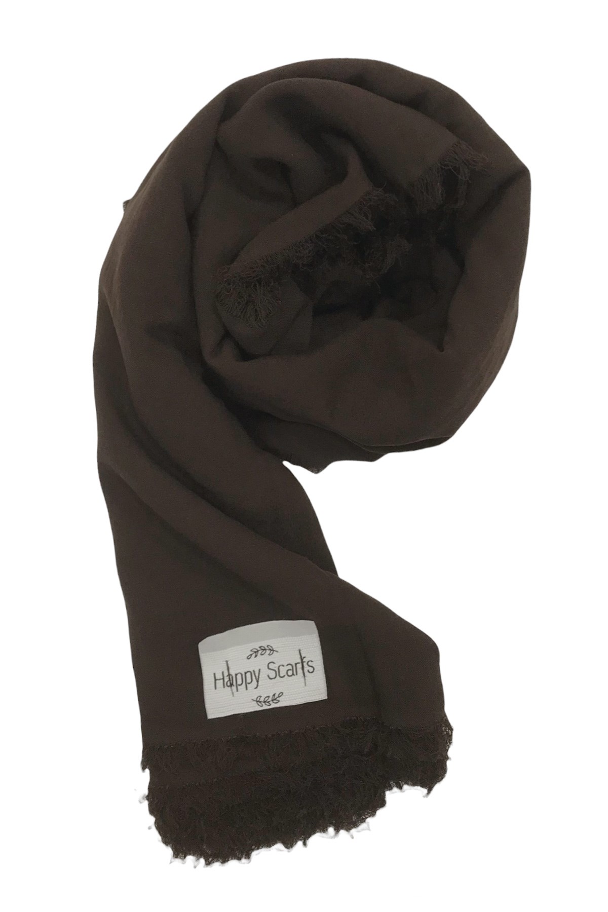 Happy Scarfs Kraş Pamuk Şal - Acı Kahve