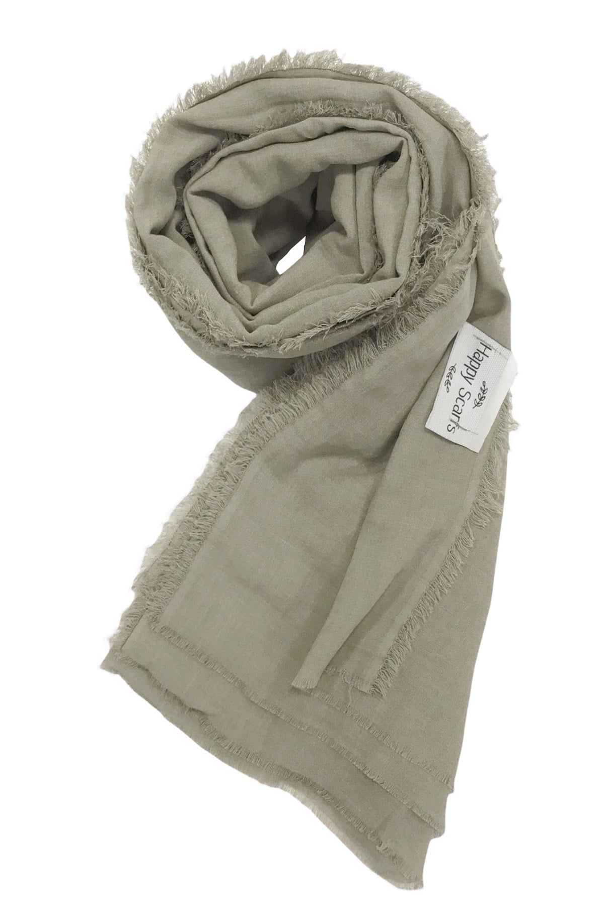 Happy Scarfs Kraş Pamuk Şal - Soft Yeşil