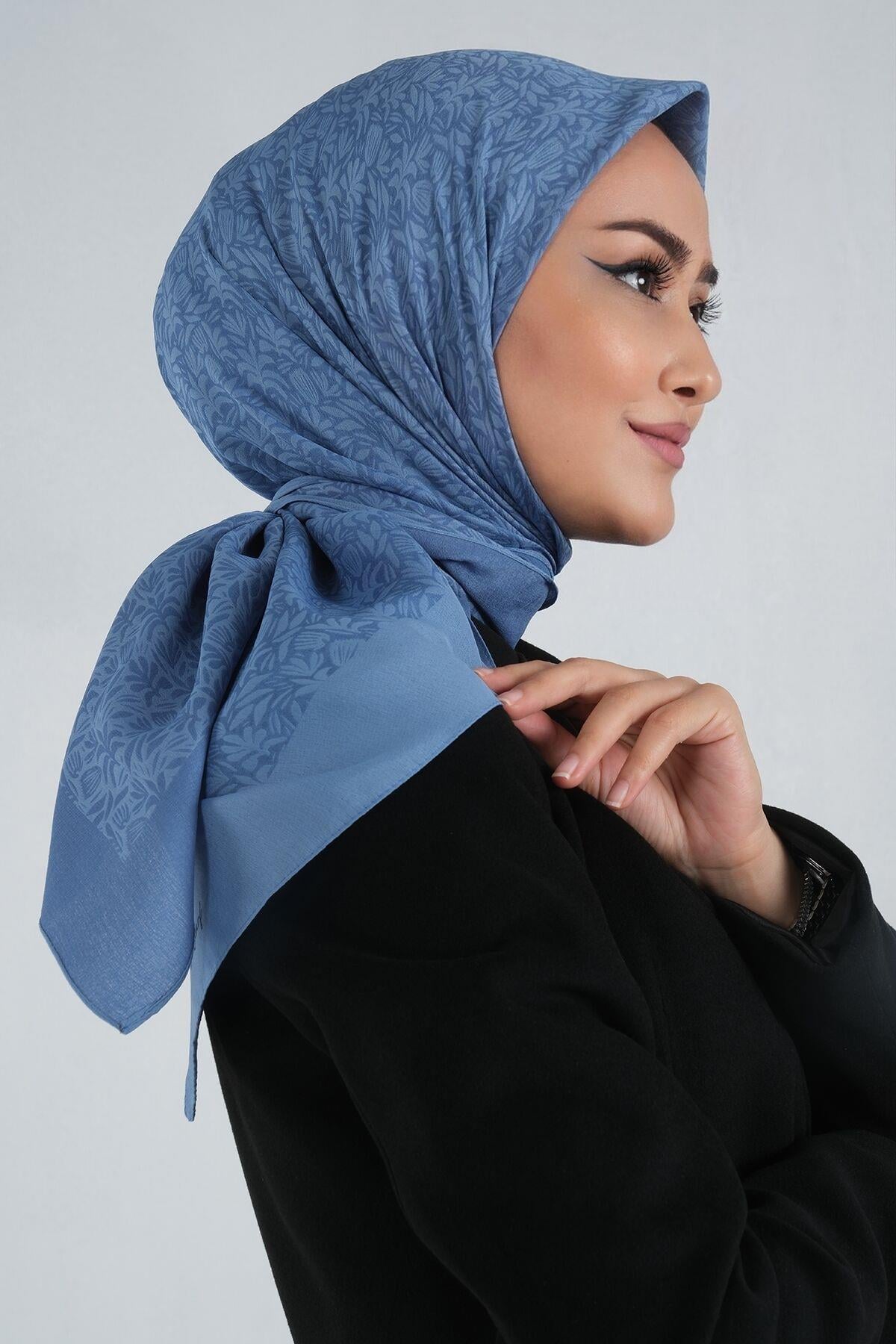 Harem Scarf Viskon Eşarp - Bade - İndigo