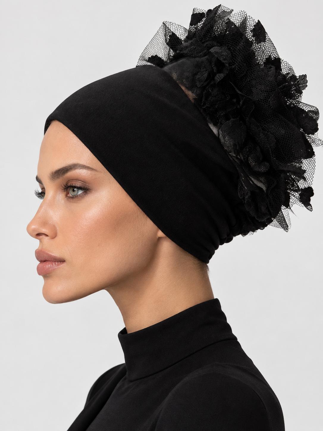 Lavender Climafit Dikişsiz Bone Dantel - Siyah