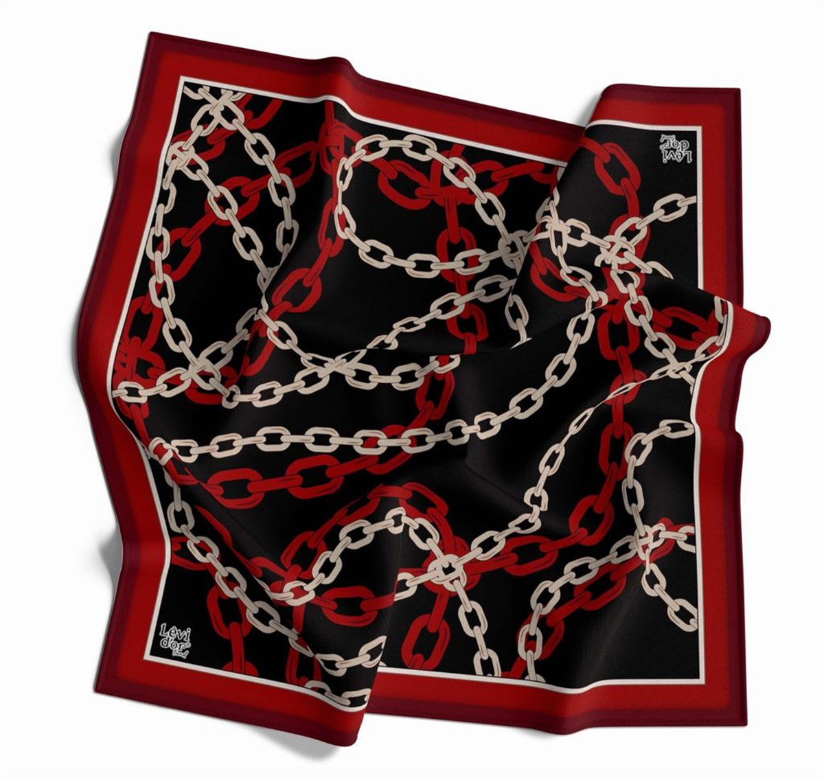 Levidor Trend Eşarp - 14003 - Siyah Bordo
