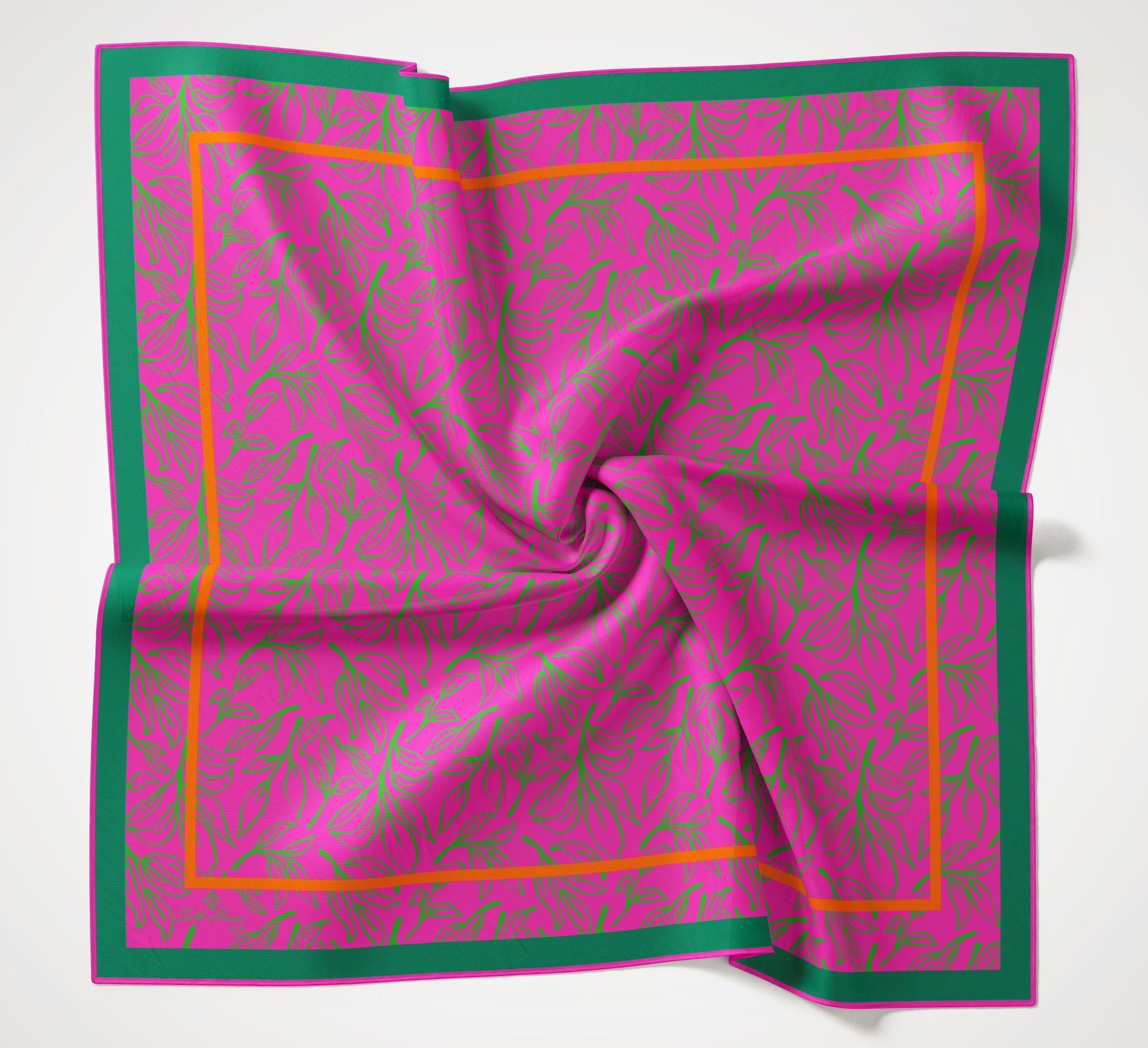 Silk Home Desenli Soft Eşarp - 1021 - Pembe Haki