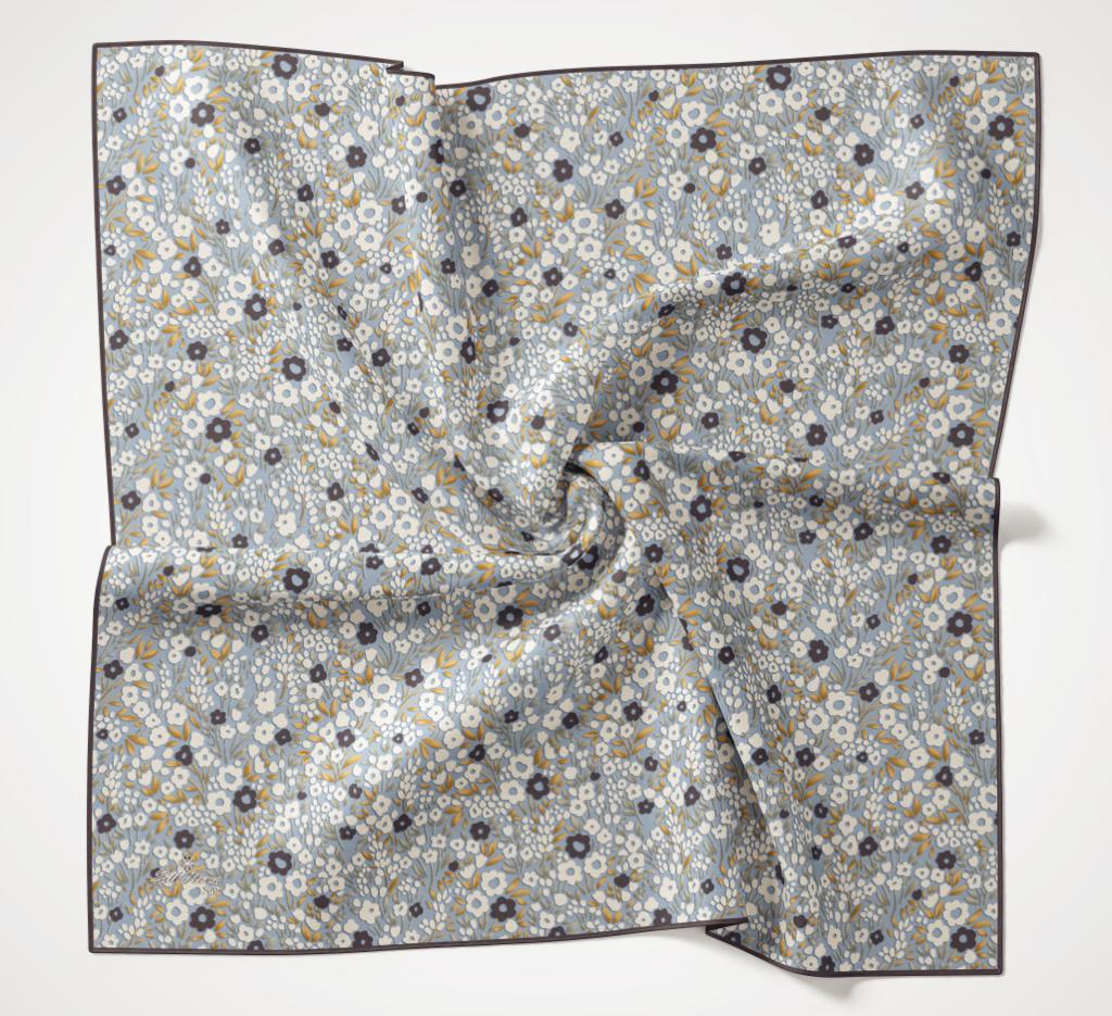 Silk Home Desenli Soft Eşarp - 2045 - Bebe Mavi