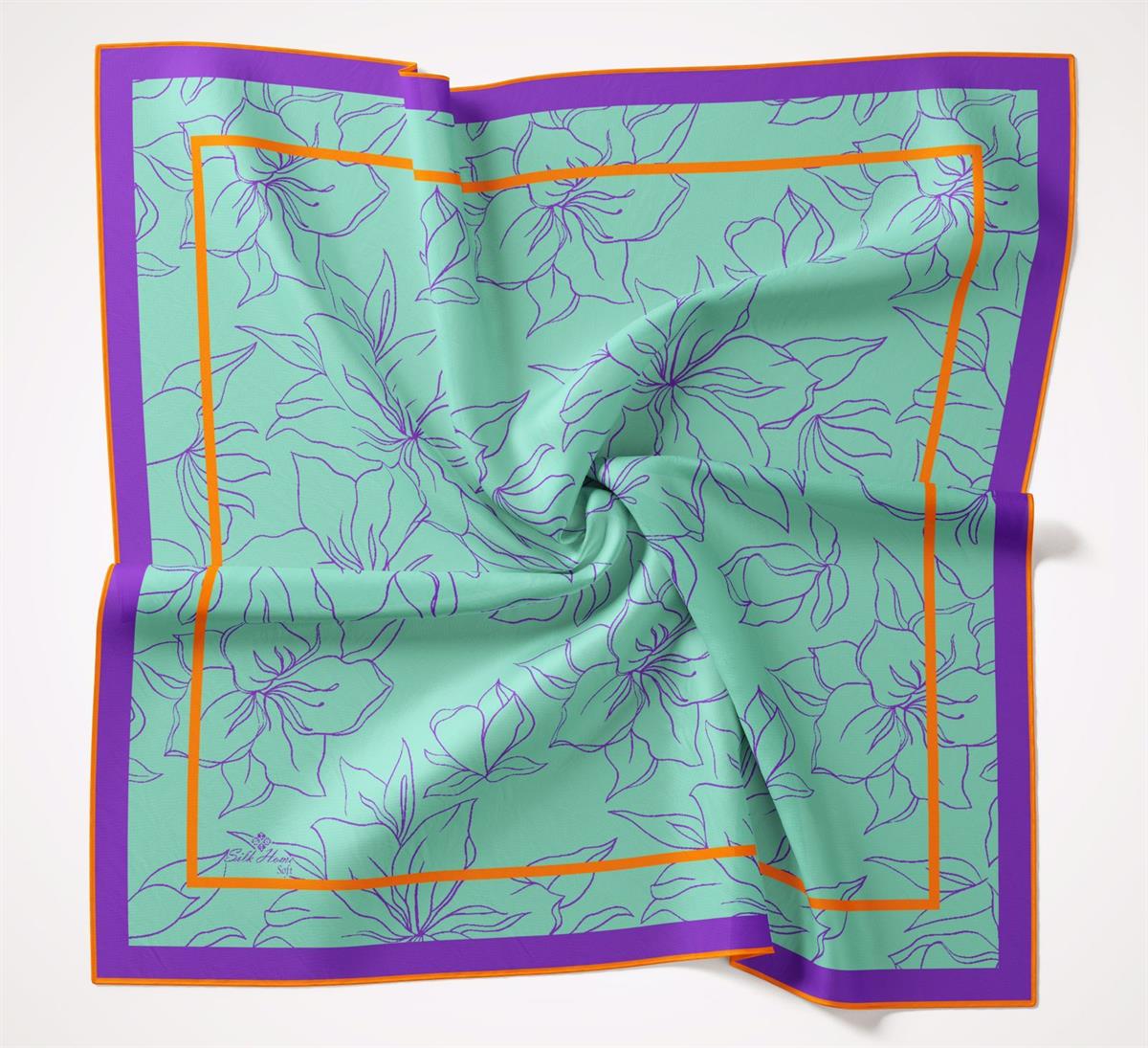 Silk Home Desenli Soft Eşarp - Mint