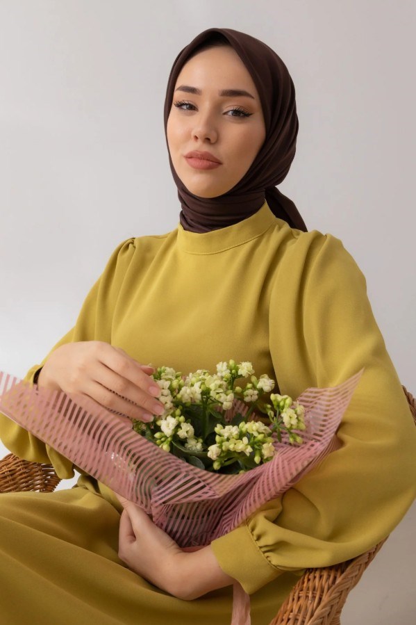 Silk Home Düz Twill Eşarp - Acı Kahve