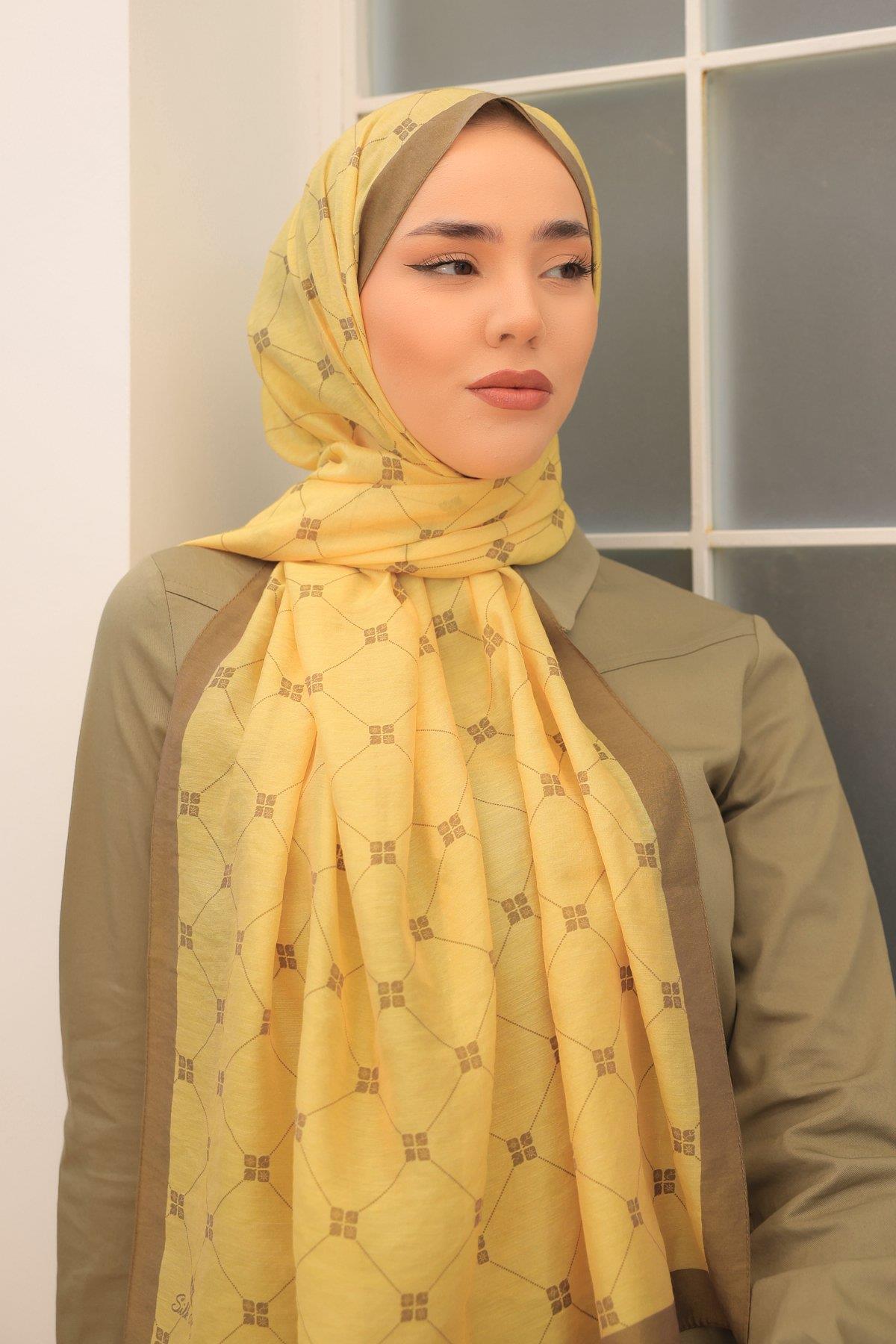 Silk Home Olinda Şal - Sarı Yeşil
